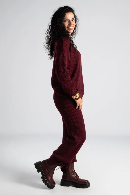 Σετ Μπλούζα-Παντελόνι Νημάτινο Πλεξούδες