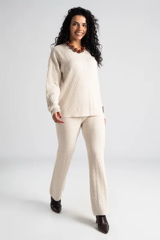 Σετ Μπλούζα-Παντελόνι Νημάτινο Πλεξούδες