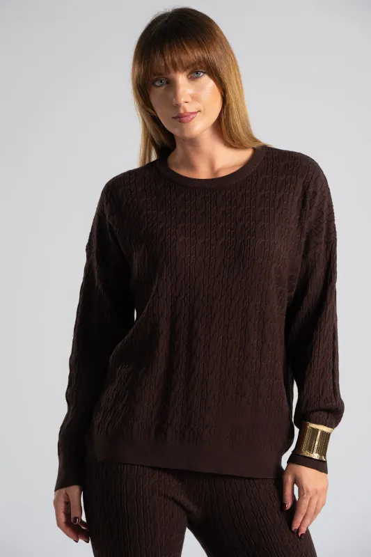 Σετ Μπλούζα-Παντελόνι Νημάτινο Πλεξούδες