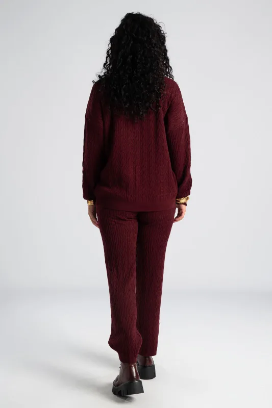 Σετ Μπλούζα-Παντελόνι Νημάτινο Πλεξούδες