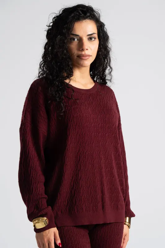 Σετ Μπλούζα-Παντελόνι Νημάτινο Πλεξούδες