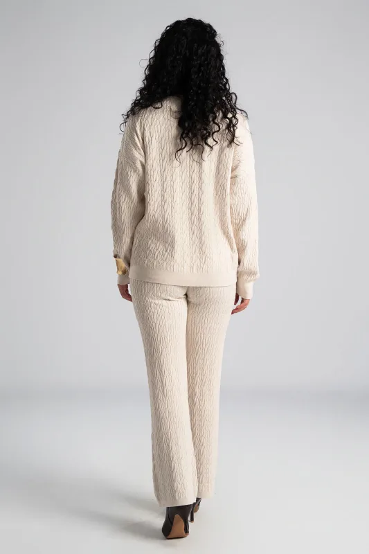 Σετ Μπλούζα-Παντελόνι Νημάτινο Πλεξούδες