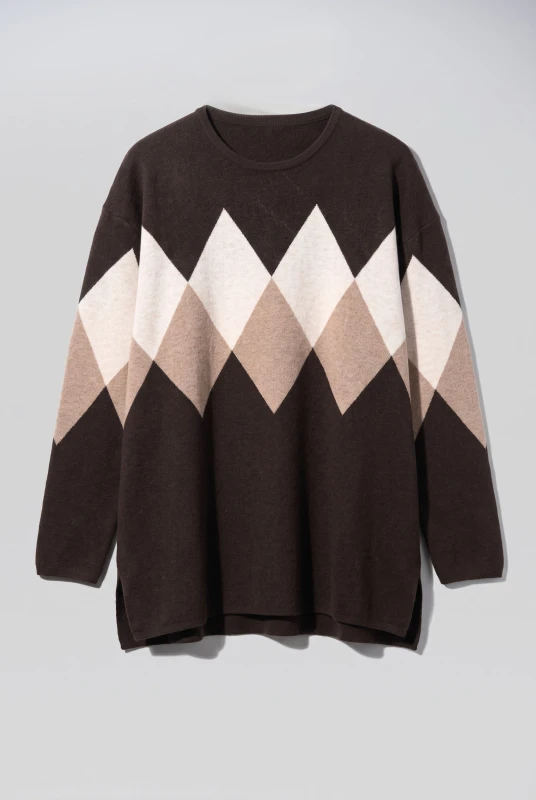 Co-ord Top-Pants Knit Rhombus 