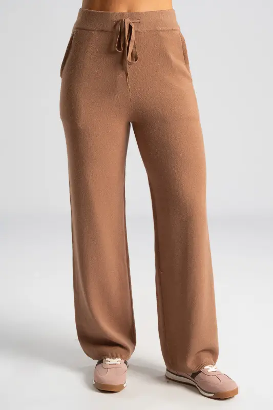 Set Blouse Pants Knitted Rib