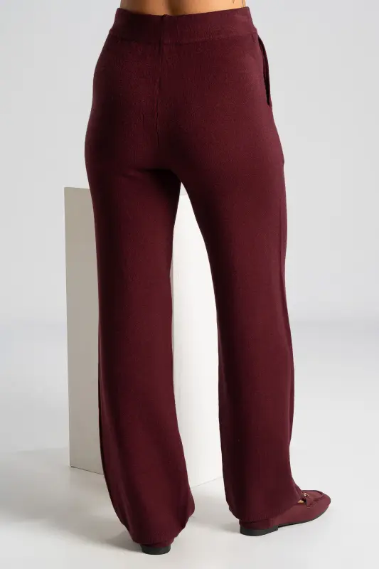 Set Blouse Pants Knitted Rib