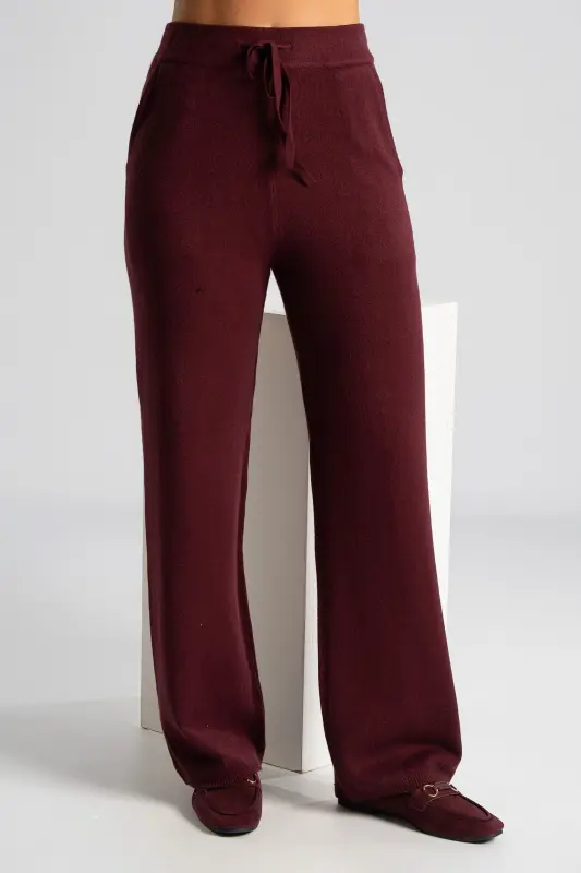 Set Blouse Pants Knitted Rib