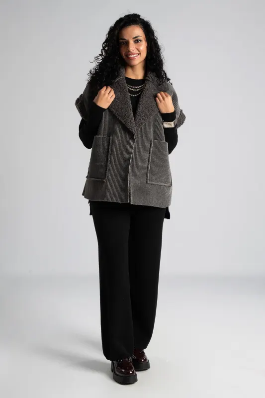 Set Blouse Pants Knitted Rib