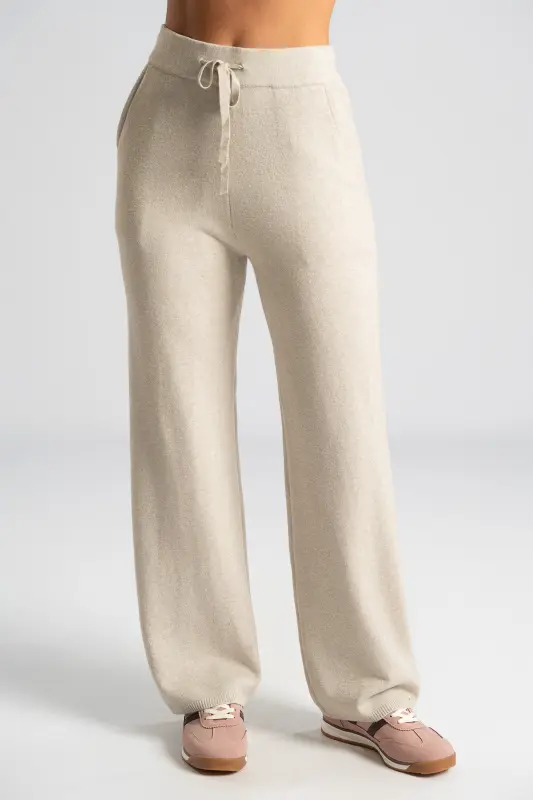Set Blouse Pants Knitted Rib