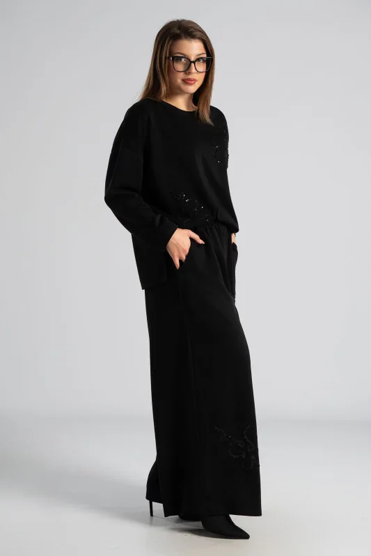 Σετ Μπλούζα-Παντελόνι Παγιέτα Flower