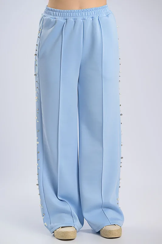 Blouse-Pants Set Pearl Strass 