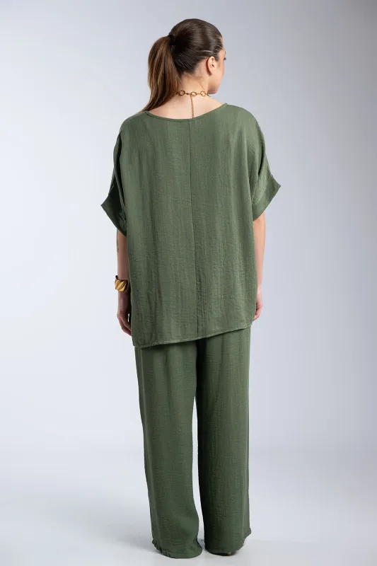 Shirt-Pants Set Relaxed-Fit 