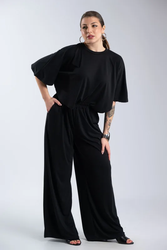 Σετ Μπλούζα-Παντελόνι Rib Μονόχρωμο