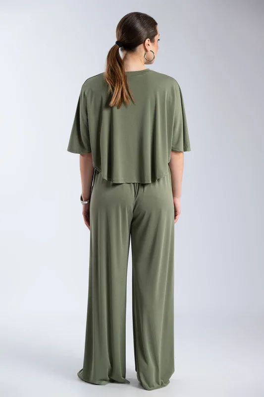 Σετ Μπλούζα-Παντελόνι Rib Μονόχρωμο