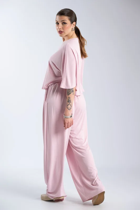 Σετ Μπλούζα-Παντελόνι Rib Μονόχρωμο