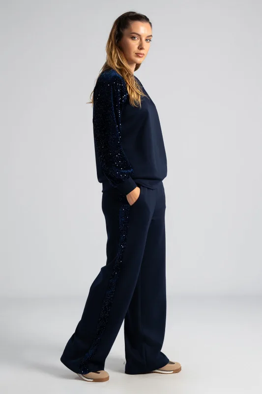 Σετ Μπλούζα-Παντελόνι Velvet Παγιέτα