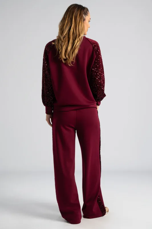 Σετ Μπλούζα-Παντελόνι Velvet Παγιέτα