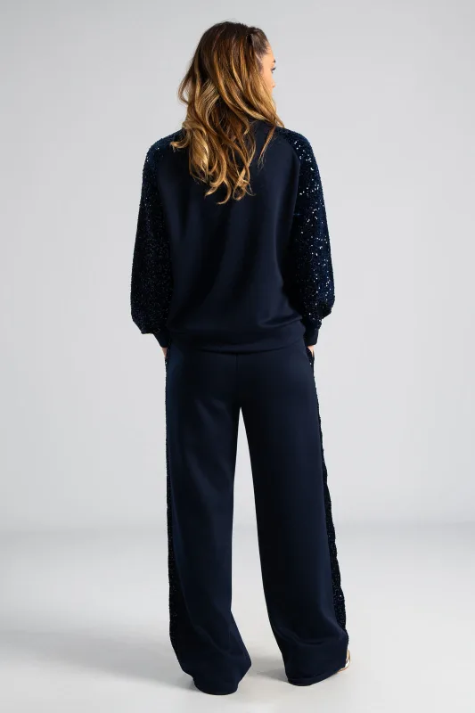 Σετ Μπλούζα-Παντελόνι Velvet Παγιέτα