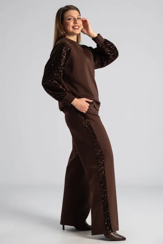 Σετ Μπλούζα-Παντελόνι Velvet Παγιέτα