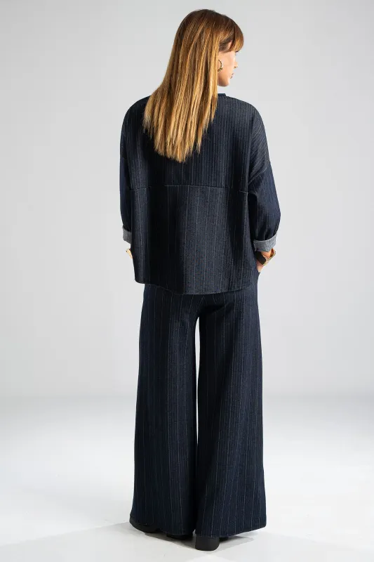 Set Shirt Striped -Pants Belt