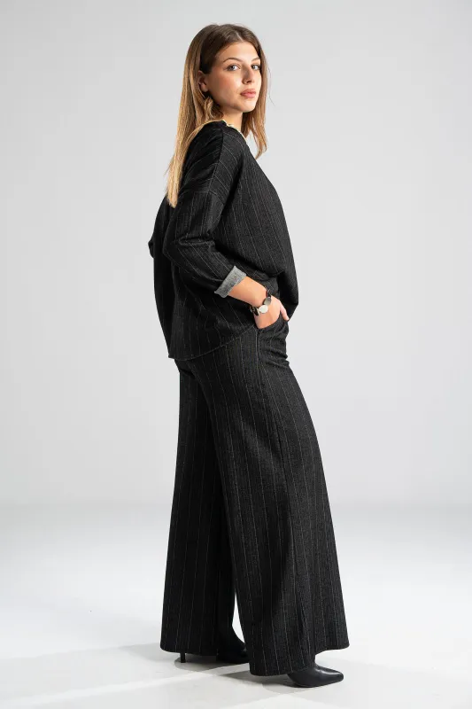 Set Shirt Striped -Pants Belt