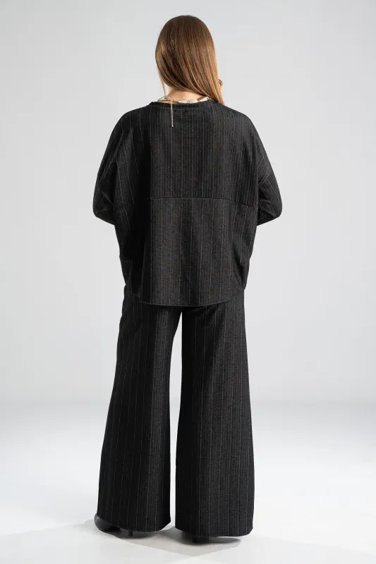 Set Shirt Striped -Pants Belt