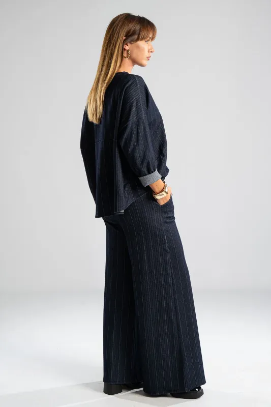 Set Shirt Striped -Pants Belt