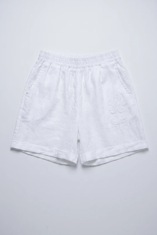 Set Blouse-shorts Linen Flower