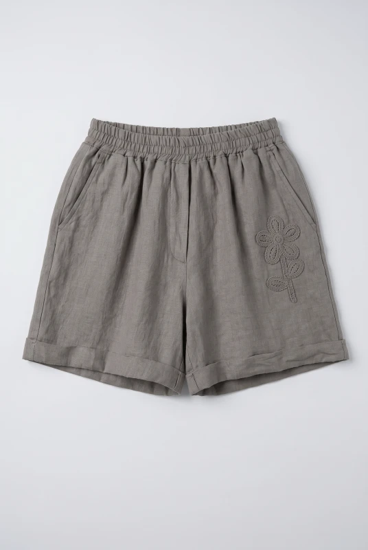 Set Blouse-shorts Linen Flower