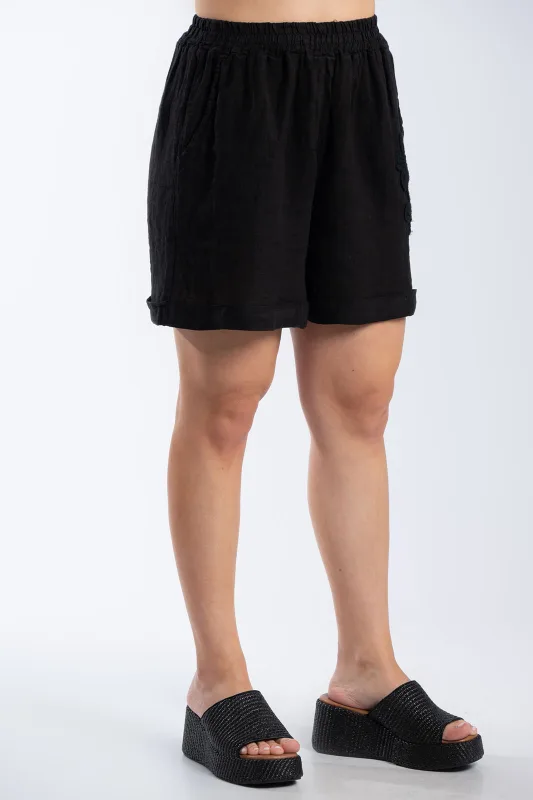 Set Blouse-shorts Linen Flower