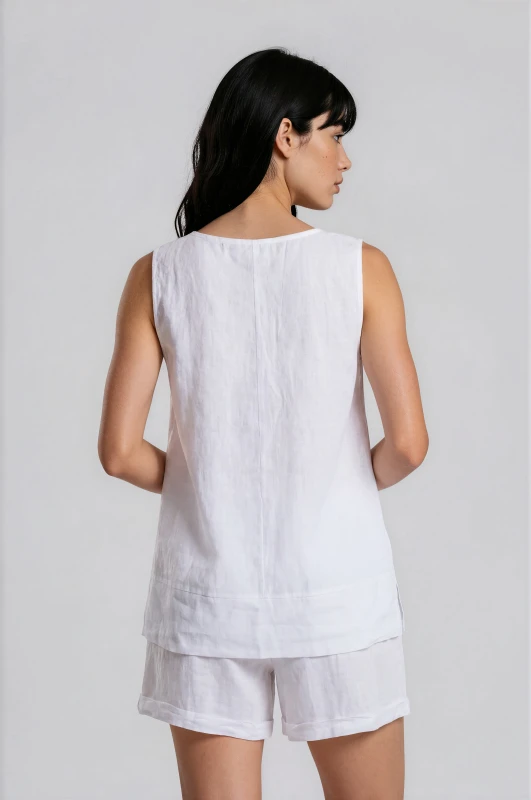 Set Blouse-shorts Linen Flower