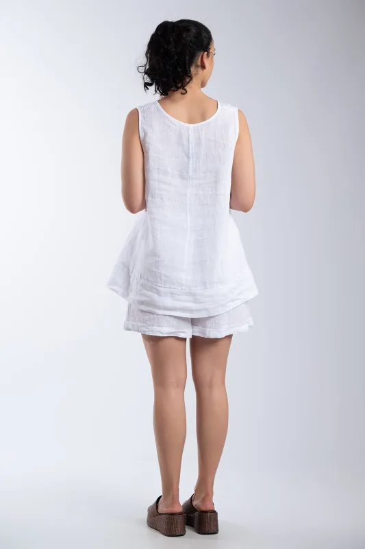 Set Blouse-shorts Linen Flower
