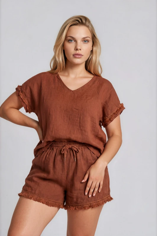 Co-ord Blouse-Shorts Linen 