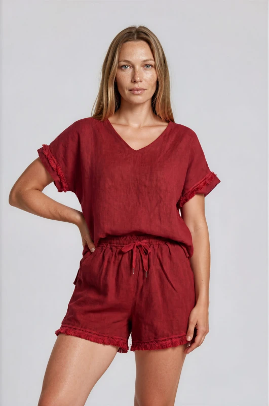 Co-ord Blouse-Shorts Linen 