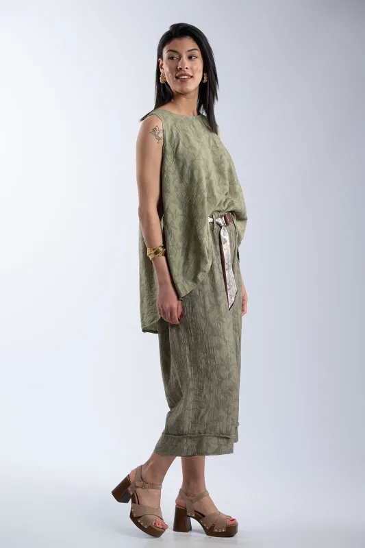 Set Blouse-Zip-Cullote Leaves 