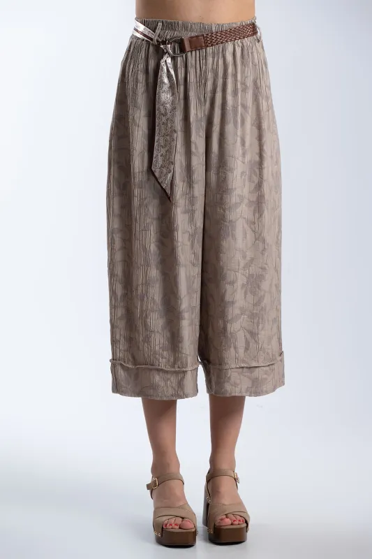 Set Blouse-Zip-Cullote Leaves 