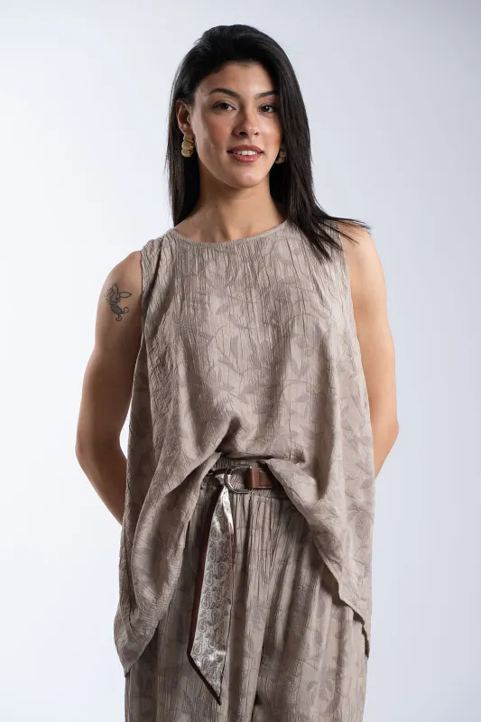 Set Blouse-Zip-Cullote Leaves 