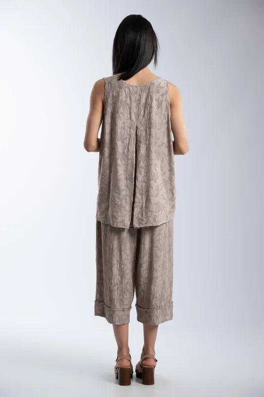 Set Blouse-Zip-Cullote Leaves 