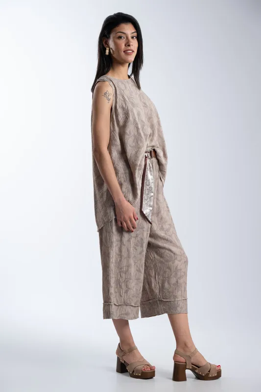 Set Blouse-Zip-Cullote Leaves 