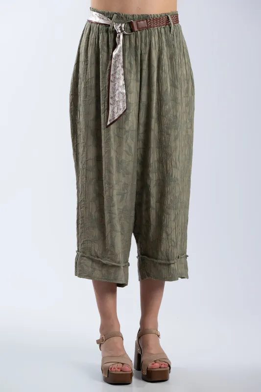 Set Blouse-Zip-Cullote Leaves 