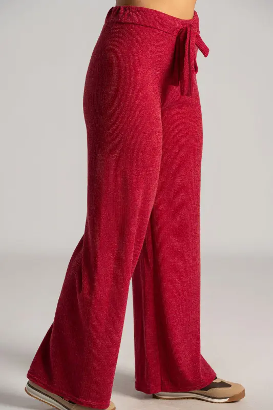 Set Blouse Turtleneck Pants Knitted