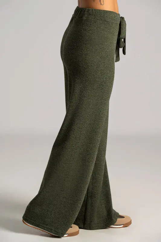 Set Blouse Turtleneck Pants Knitted