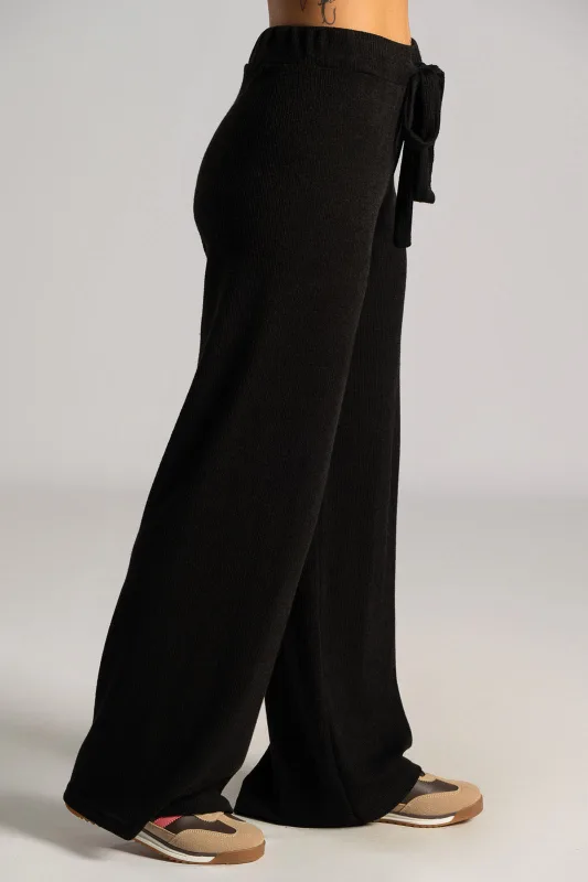 Set Blouse Turtleneck Pants Knitted