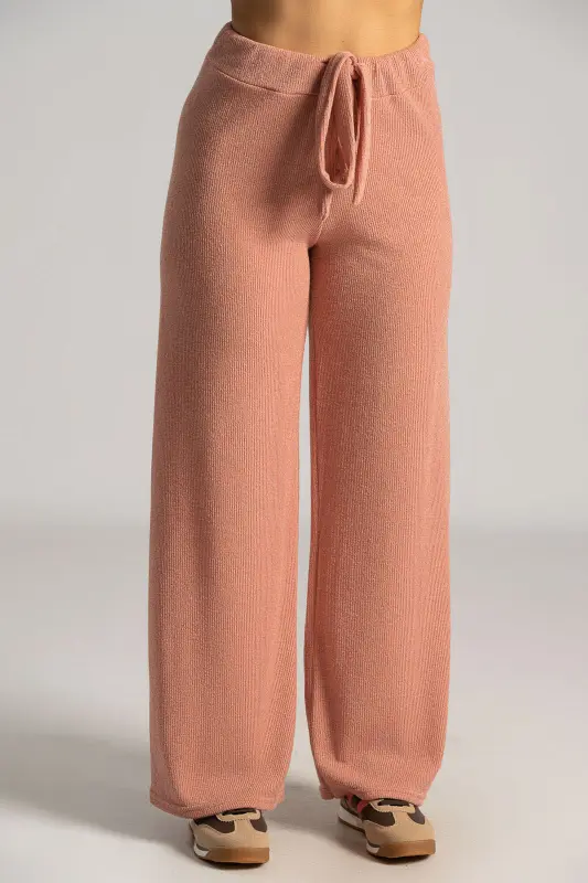 Set Blouse Turtleneck Pants Knitted