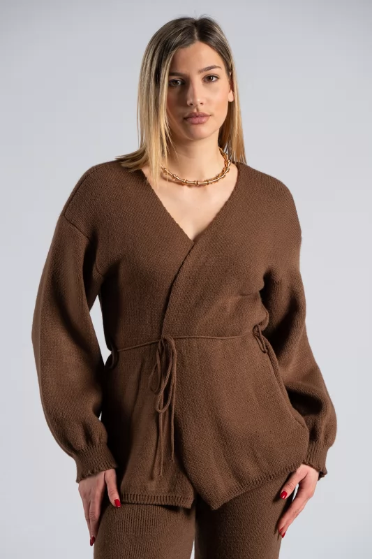 Set Knitted Pants Blouse 