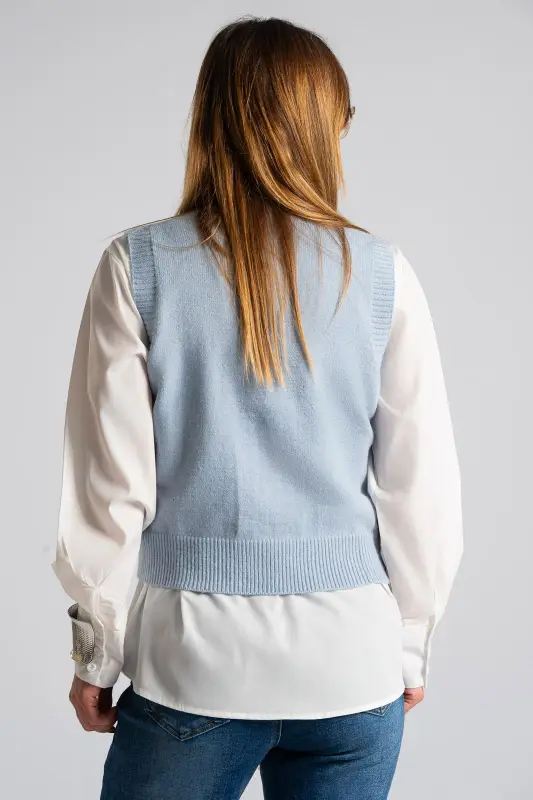 Set Shirt-Cardigan Αμάνικη