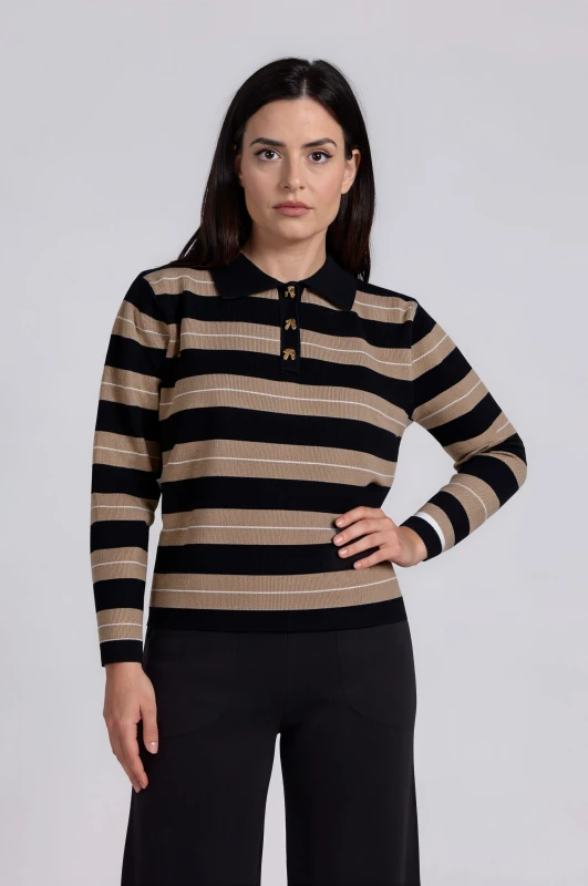 Co-ord Striped Top-Pants Knit 