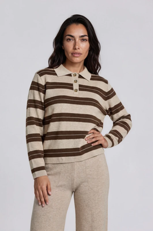 Co-ord Striped Top-Pants Knit 