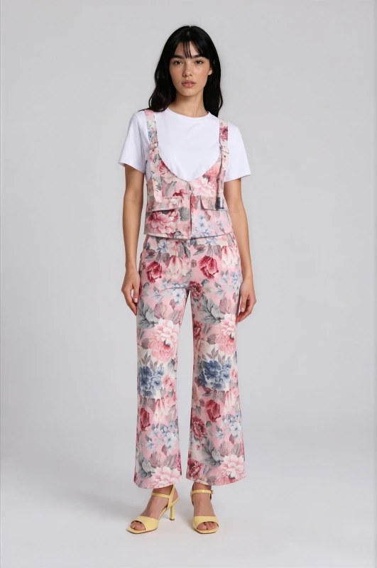 Σετ Σαλοπέτα-T-shirt Floral