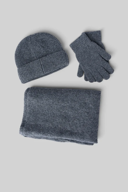 Co-ord Hat-Gloves-Scarf Knitted 