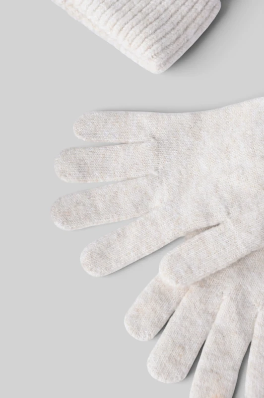 Co-ord Hat-Gloves-Scarf Knitted 